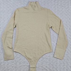 Athleta Alicia Keys Womens Large Inner Strength Bodysuit NWOT Chantilly Cream